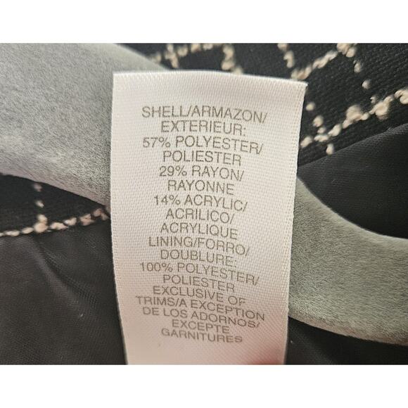 Vintage Emma James Liz Claiborne Black And Tan 3 Button Blazer Womens Size 12 - Picture 6 of 9